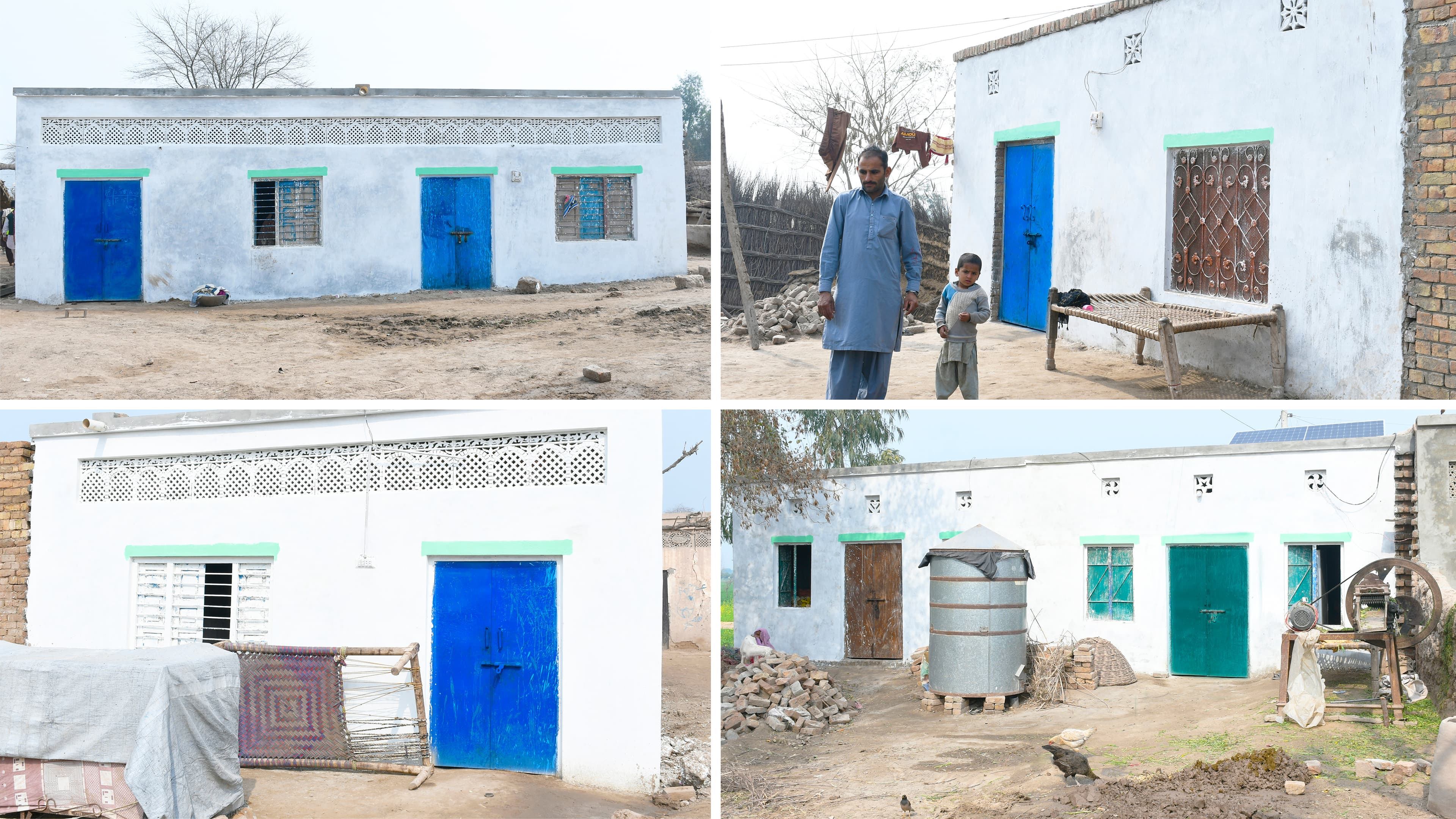 Newly constructed homes for flood-affected families in Shehr-e-Sultan, Muzaffargarh.