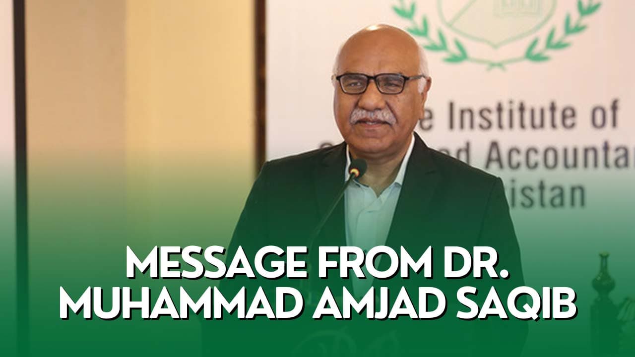 Message from Dr. Muhammad Amjad Saqib